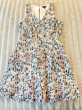 NWT APT. 9 Mesh Texture Fit and Flare Multicolored Plus Size Dress Size 14
